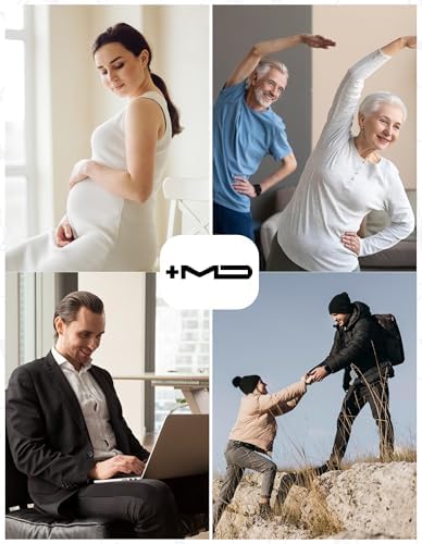 +MD 2 Pairs 20-30 mmHg Compression Socks for Women & Men, Knee High Open Toe Stockings, Graduated Support & Comfort Hose