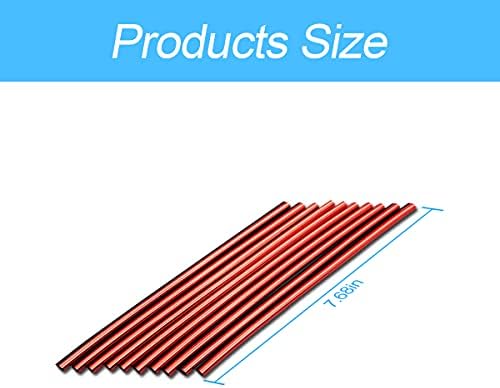 8sanlione 20PCS Waterproof Bendable Car Air Vent Trim Strips, Red