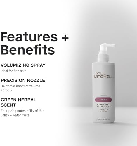 Paul Mitchell Extra-Body Root Boost Volumizing Spray, Targeted Lift, Adds Fullness, For Fine Hair