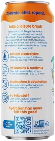 Leisure Hydration, Electrolyte Refresher Tropical Mango, 16 Fl Oz