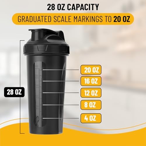 Mr. Pen- Shaker Bottles for Protein Mixes, 28 oz, Leak Proof