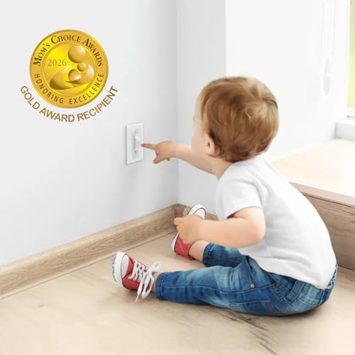 Wall Switch Guard, Child Proof Light Switch Cover Guard | Toggle Style | Light Switch Protection | Keep Toggle Switch in On or Off Position | 1 Pack, White