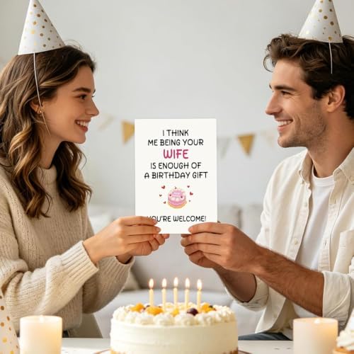 FANCYLUCKY Funny Birthday Card Gifts for Husband from Wife
