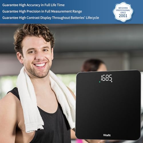 Vitafit Bathroom Scale for Body Weight Accuracy 0.1lb, Weight Scale 400lb