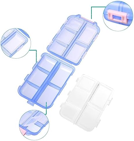 Travel Pill Organizer,10 Compartments Pill Case,Compact & Portable Pill Box