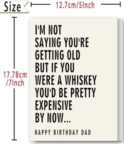 FANCYLUCKY Funny Birthday Card Gift for Dad from Son Daughter