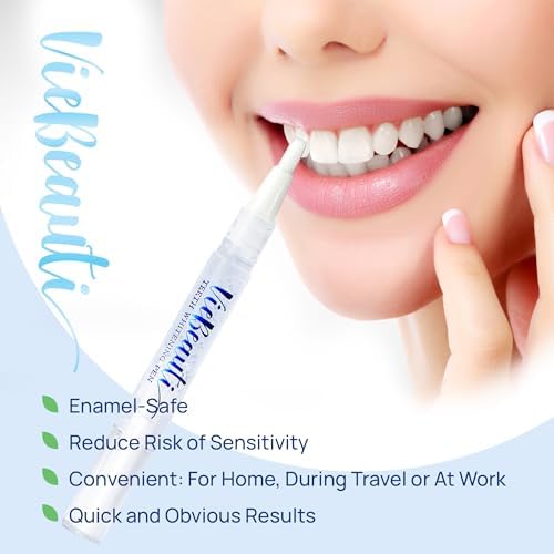 VieBeauti Teeth Whitening Pen, 3 Pens, Carbamide Peroxide Gel for Adults