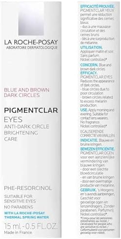 La Roche-Posay Pigmentclar Eye Cream with Caffeine for Dark Circles, 0.5oz