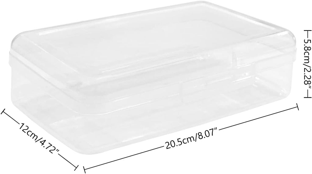 Ykimok Large Capacity Clear Pencil Case, Plastic Pencil Boxes Stackable Design, Supply Boxes for Kids Boys School Classroom,1 Pack