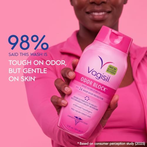 Vagisil Odor Block Feminine Wash, pH Balanced, Gentle, 12 Fl Oz (1 Pack)