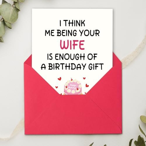 FANCYLUCKY Funny Birthday Card Gifts for Husband from Wife