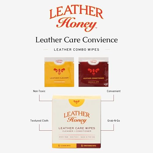 Leather Honey Leather Wipe Kit – Non-Toxic Cleaner & Conditioner