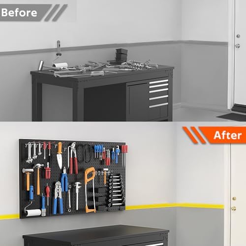 Ultrawall Metal Pegboard Wall Panels, Peg Boards for Garage Tool Storage