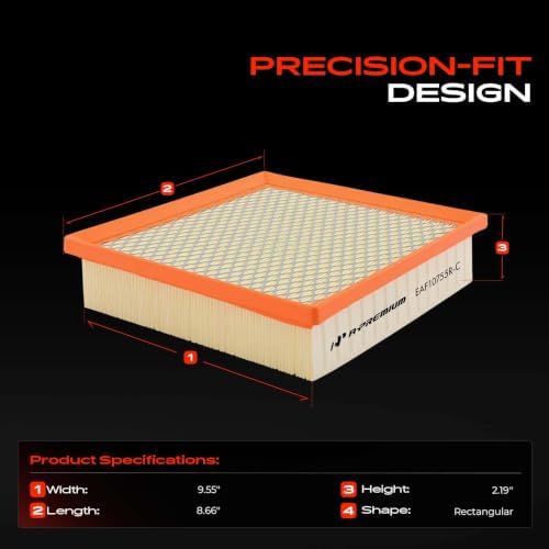 A-Premium Engine Air Filter Compatible with Toyota, Dodge, Jeep & Lexus