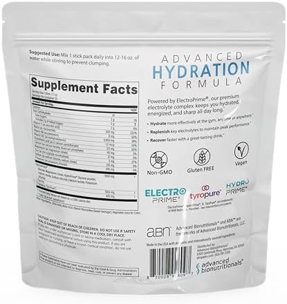 Advanced Hydration Formula | Electrolyte Drink Mix Packets | 30 Sticks