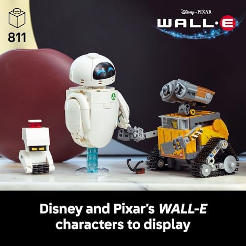 LEGO Disney & Pixar Wall-E & EVE Building Set for Adults, Ages 18+ - Home Office, Book Shelf, or Room Decor for Disney Fans - Gift Ideas for Men & Women - 43279