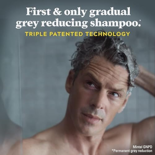 SHAMPOO JUST FOR MEN Control GX Gray Reducing, Light, 4 Fl Oz (3 Pack)