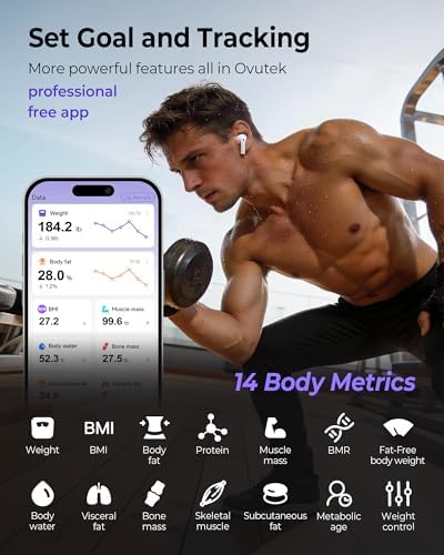 Ovutek Smart Digital Scale for Body Weight, Body Fat and BMI, FSA Eligible