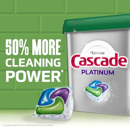 Cascade Platinum Dishwasher Pods, Dishwasher Detergent, Dish Detergent Soap, Fresh, 71 count