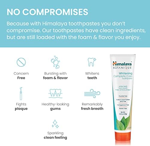 Himalaya Botanique Whitening Complete Care Toothpaste, Mint 4 Pack, 5.29 Oz