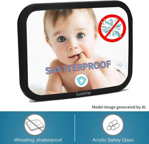 Baby Car Mirror Backseat, Black