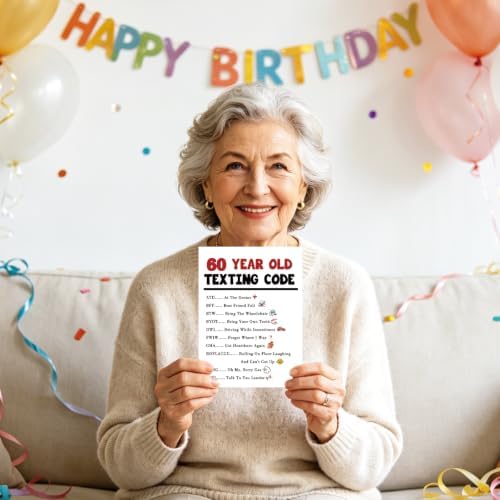 Funny 60th Birthday Card Gift Decorations for Women Men Him Her