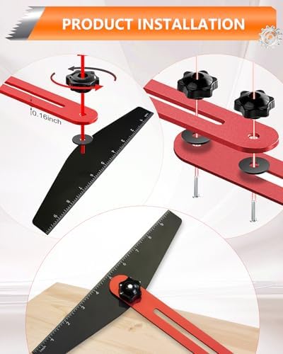 AXIUM Stair Tread Template Tool Adjustable 10.5" to 60.5" Stair Gauge Jig