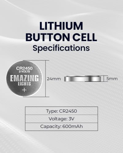 CR2450 3V Lithium Coin Cell Button Battery - Long Lasting Power (20 Pack)