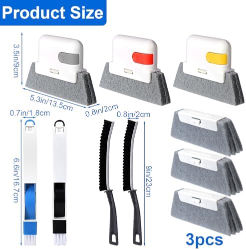 XANGNIER Window Track Cleaning Tools,Window Sill Cleaner Tool Kit,10 Pcs