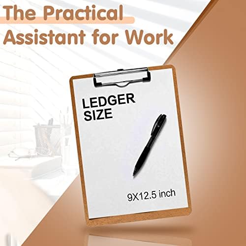 PANDRI 36 Pack Hardboard Clipboards, Low Profile Clip, A4 Letter Size