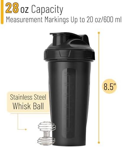 Mr. Pen- Shaker Bottles for Protein Mixes, 28 oz, Leak Proof