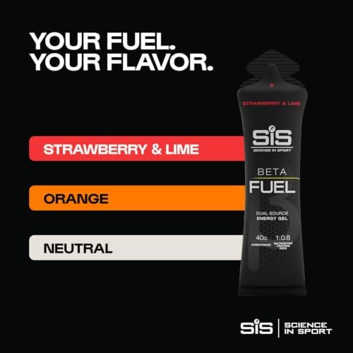 SiS BETA Fuel Dual-Source Isotonic Energy Gel, Strawberry & Lime, 6-Pack