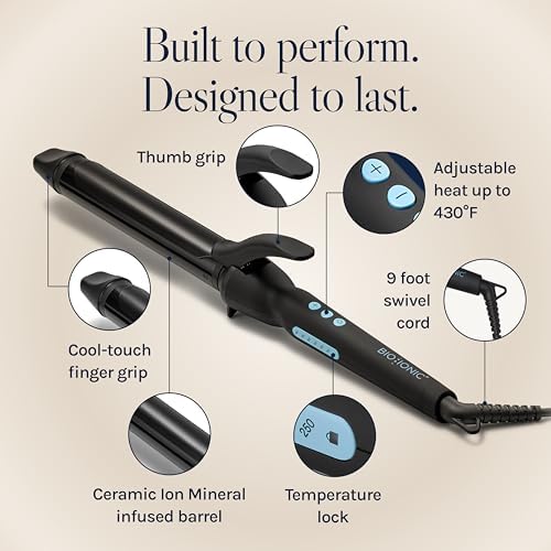 Bio Ionic Long Barrel Curling Iron, Moisture Heat Technology & NanoIonic MX