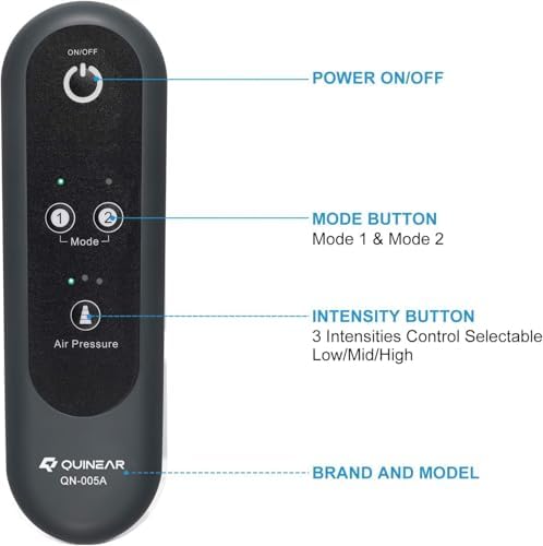 QUINEAR Air Compression Leg Massager for Circulation & Pain Relief, Calf Massagers with 2 Modes & 3 Intensities, Sequential Compression Device (SCD) for RLS, Edema, FSA-HSA - Ideal Gift