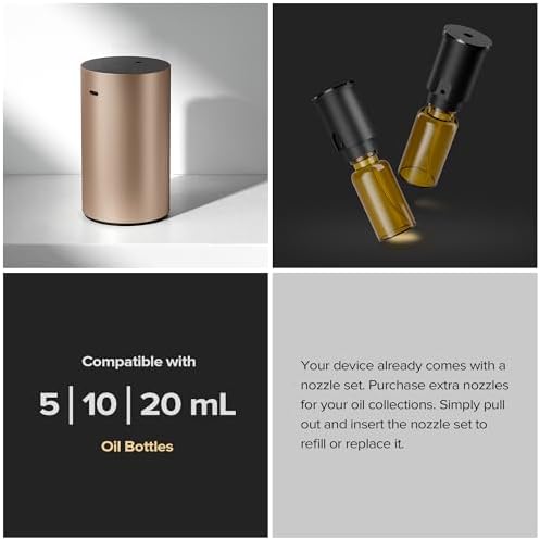 Airversa ADX Waterless Essential Oil Diffuser Starter Kit, Black
