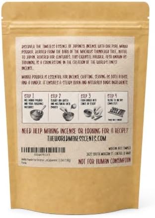 Authentic Japanese Makko Powder for Making Incense | Natural Binder for DIY Incense Crafting 3.5oz (100g)