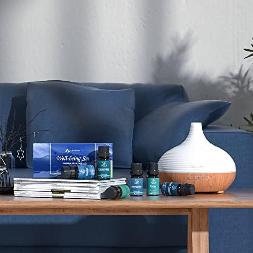ASAKUKI Essential Oils, Well-Being Diffuser Oils Gift Set, 6x10ml