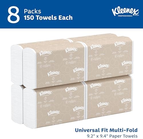 Kleenex Professional Multifold Paper Towels, Bulk, 8 x 150 Sheets (02046)