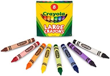 Crayola Large Crayons - Assorted (8 Count), Giant Crayons for Kids & Toddlers, Ages 2+