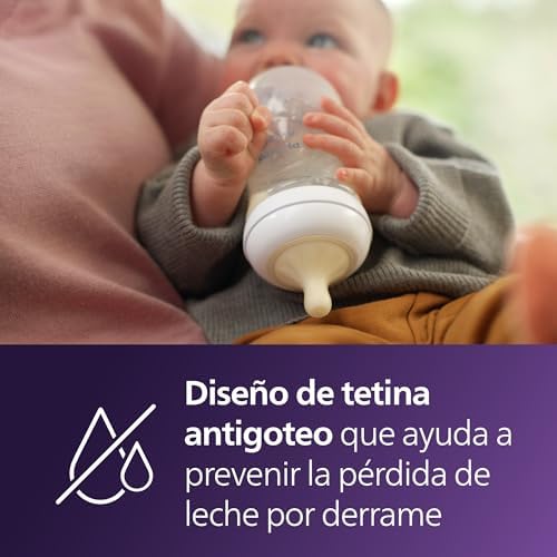 Philips Avent Natural Baby Bottles, Medium Flow, 9 oz, BPA-Free, 4-Pack