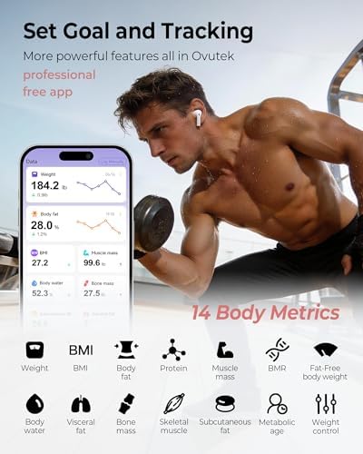 Ovutek Smart Scale for Body Weight, BMI, Body Fat, 400 lbs, FSA Eligible