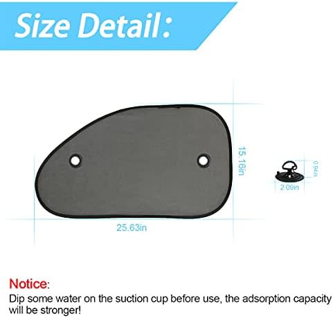 Moly Magnolia 2PCS UV-Blocking Car Window Sunshades, Large
