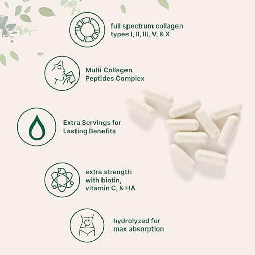 Micro Ingredients Multi Collagen Peptides Pills, 240 Capsules
