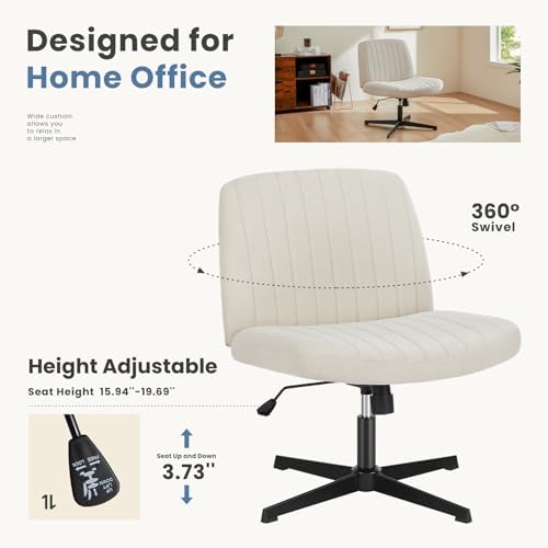 DUMOS Criss Cross Chair, Cross Legged Vanity Chair, Home Office