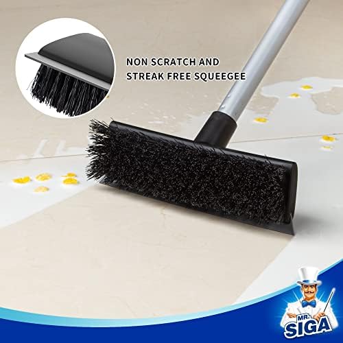 MR.SIGA Floor Scrub Brush with Long Handle for Cleaning Cleaning Bathroom