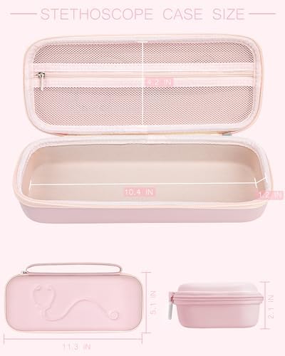 Stethoscope Case for 3M Littmann Classic III & Lightweight II S.E, Pink