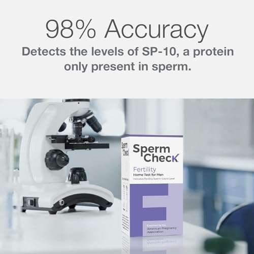 SpermCheck Fertility Sperm Count Test for Men, at Home Sperm Test, Easy to Read Results, Over 98% Accurate