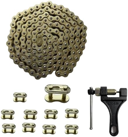 420 Motorcycle Gold Chain 132 Link with Chain Breaker