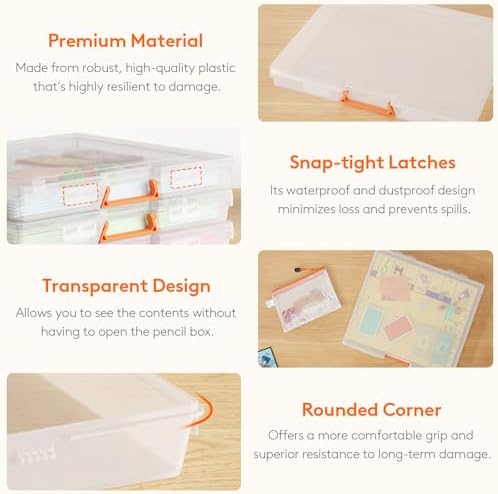 Lifewit Board Game Storage Containers with Handle, 12.2''x10.6'', 6 Pcs
