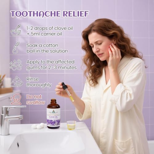 EVOKE OCCU Clove Essential Oil for Teeth and Gums, Skin, Aromatherapy